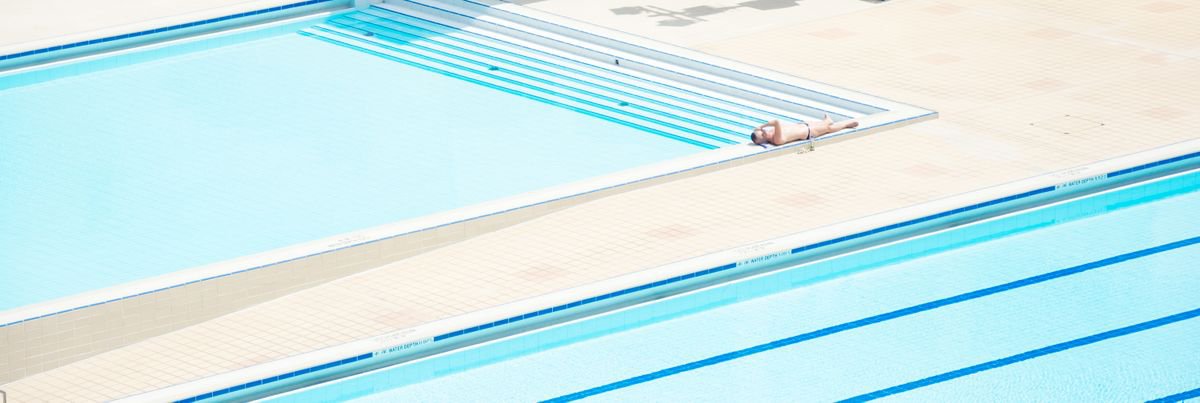 Geometric Photograph , Natatorium No.1 By Serge Horta, 60 X 20, Artwork For Sale On Artfinder