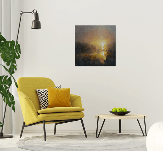 " Hazy Sunrise " SPECIAL PRICE / W 80 x H 80 cm