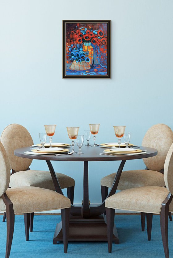 Red and Blue Bouquet