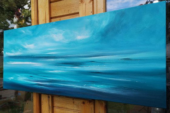 For the Love of Blue 2- seascape, emotional, panoramic