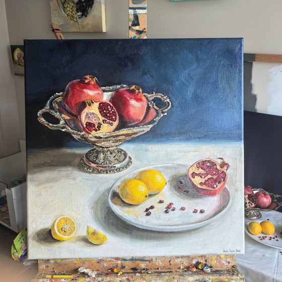 Pomegranates and lemons