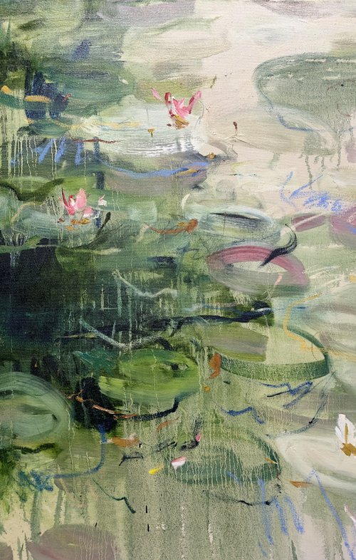 Green pond. Water lilies by Lilia Orlova-Holmes