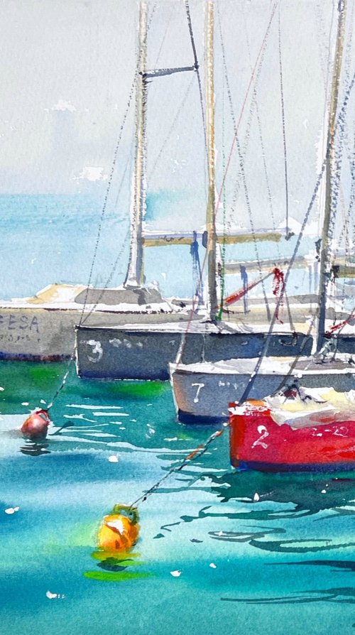 Boats on Blue Silence by Eugenia Gorbacheva