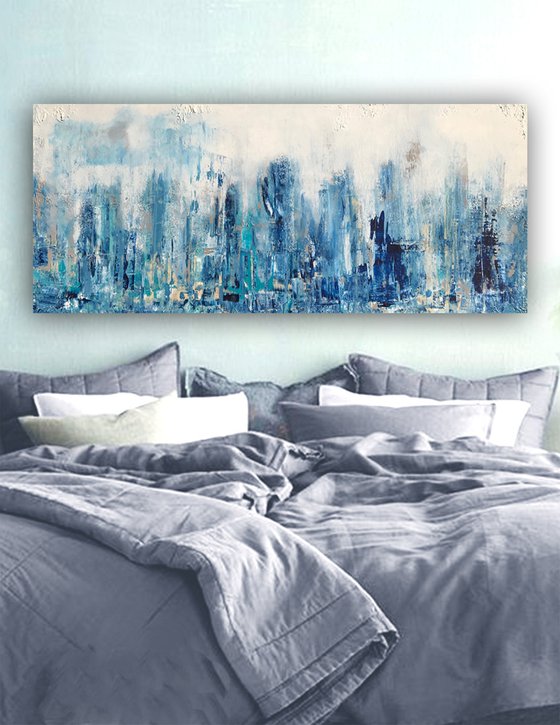 sky scratches blue (150 x 60 cm) Dee Brown