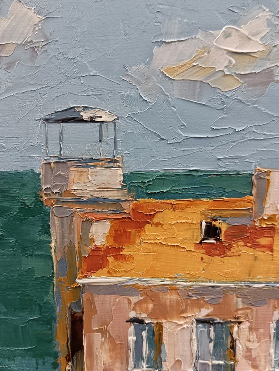 Lighthouse Marlera in Croatia. Adriatic sea