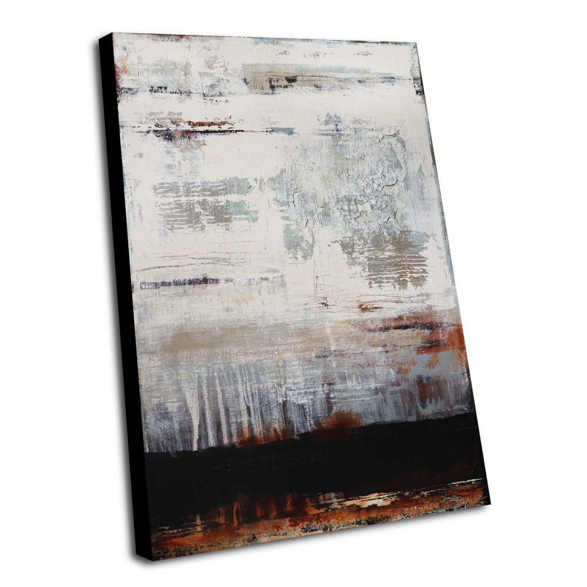 LOST CONJUNCTION - 100 X 70 CMS - ABSTRACT PAINTING TEXTURED * PASTEL COLORS by Inez Froehlich