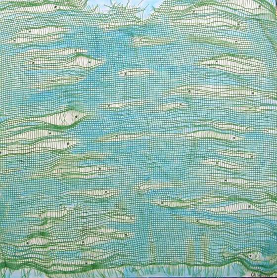 FISH AGAINST PLASTIC 24x24