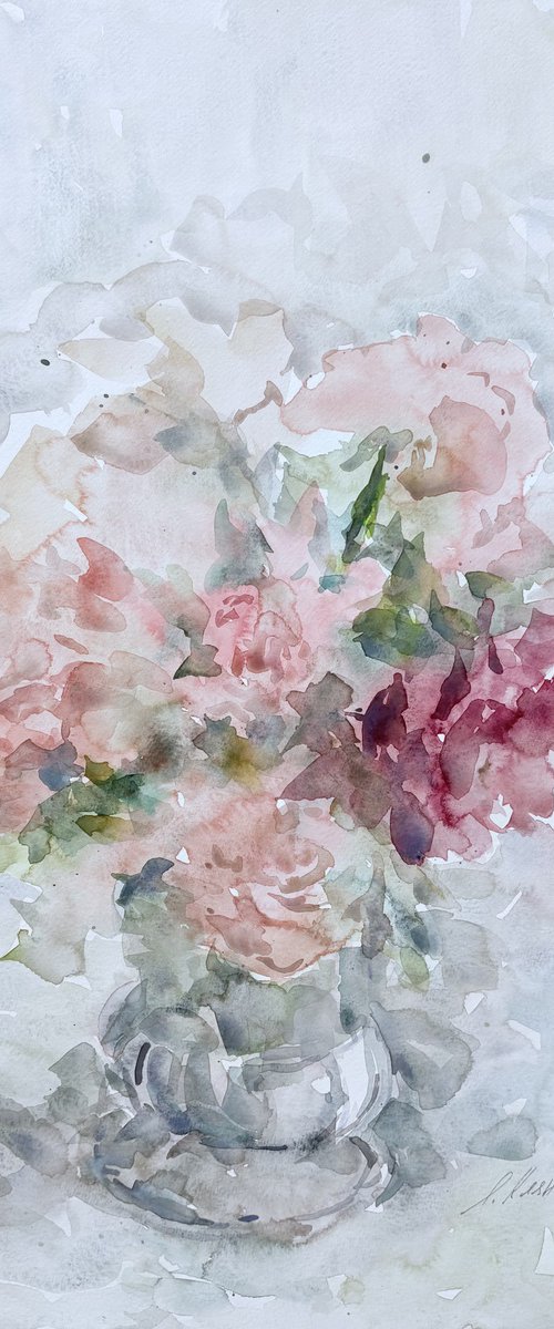 Roses 36x48 cm 2025 by Elena Klyan