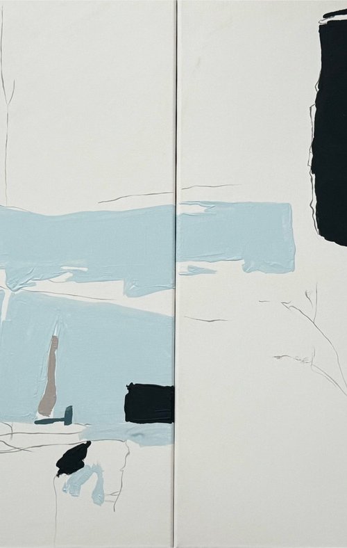 Diptych The Space Between Two States by Daria Vergina