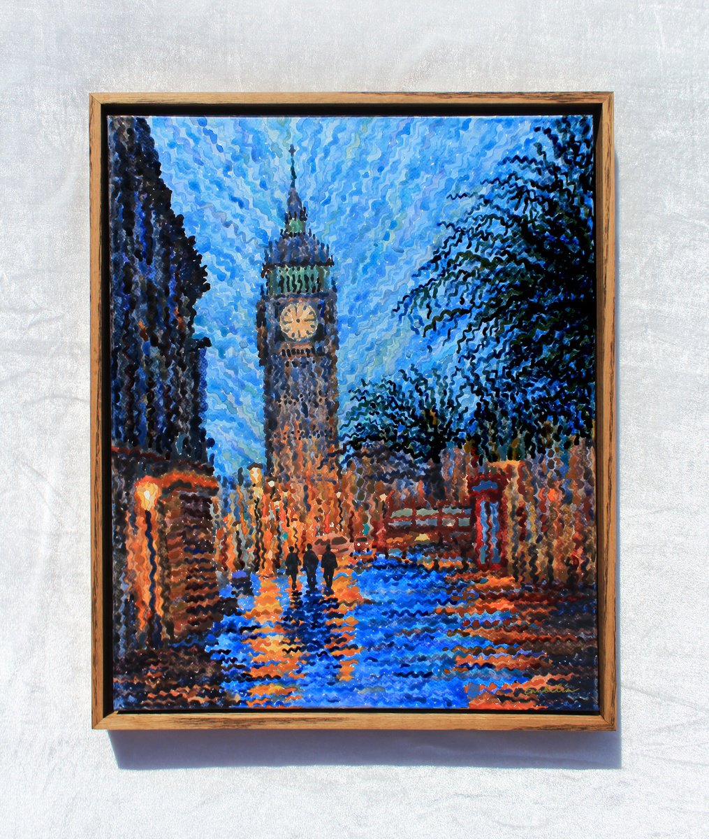 Impressionistic Watercolour , Elizabeth Tower In London By Tanbelia, 17 X 21, Artwork For Sale On Artfinder