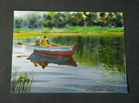 Couple in a boat