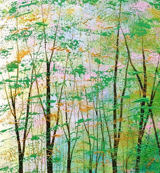 Gold and Magenta Wood