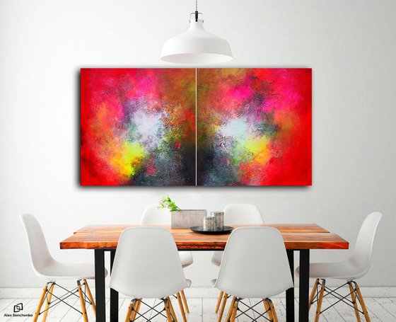 abstract original paintings on canvas / 2 in1  / © 2018 Alex Senchenko. / Pandora