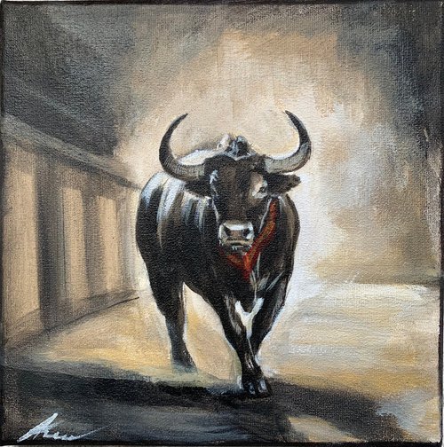 bull by Anzhelika Klimina