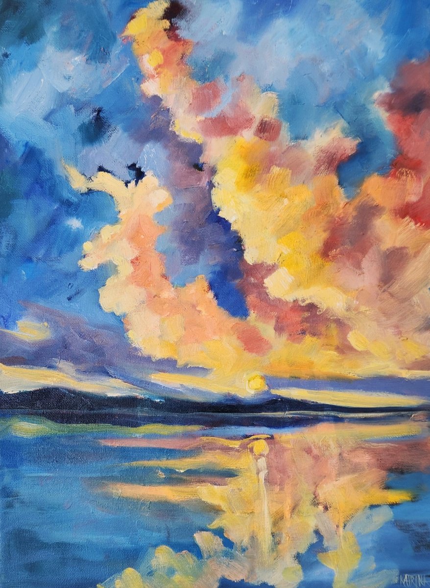 Expressive Landscape Oil Painting By Katrina Case, 12 X 16", Take My Breath Away, Original Artwork