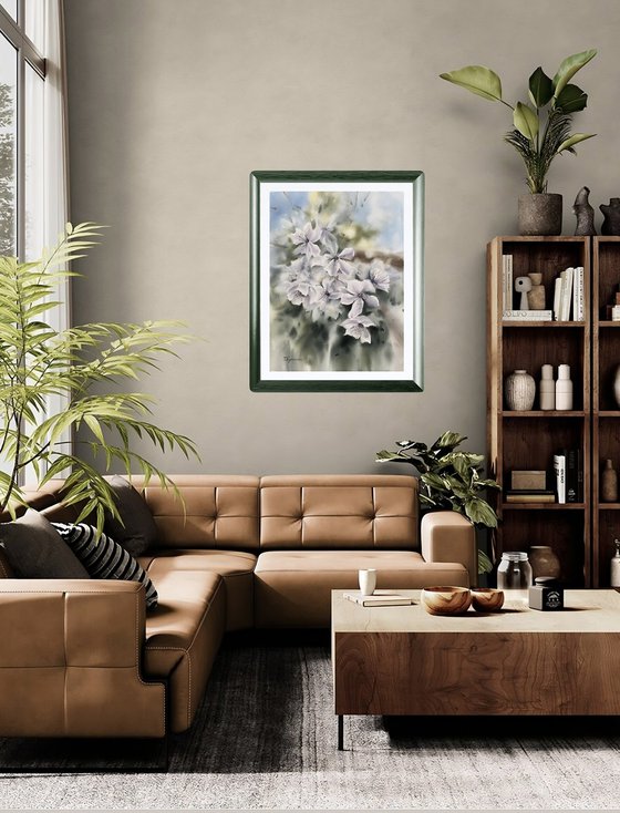 Cloudy spring, original art