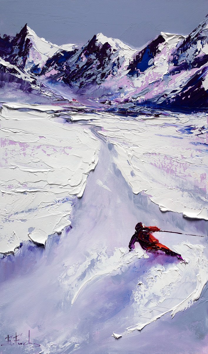 Fast Skier by Bozhena Fuchs