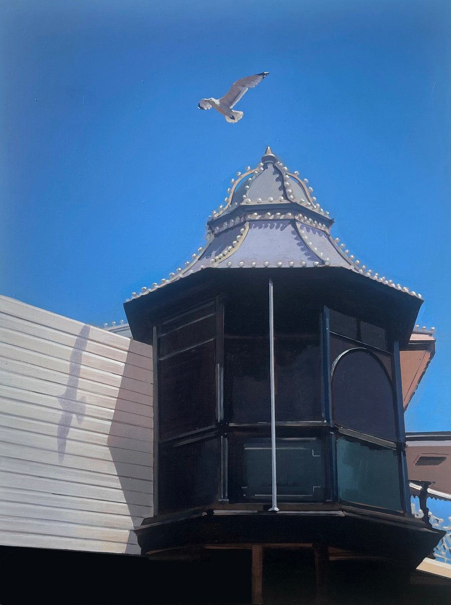  Pier And Gull By Andrew Morris, 13 X 17, Artwork For Sale On Artfinder