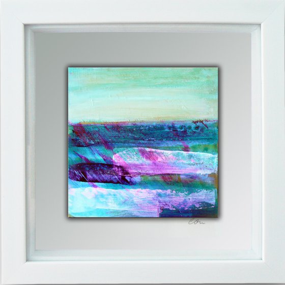 Framed ready to hang original abstract landscape - Wilderness within