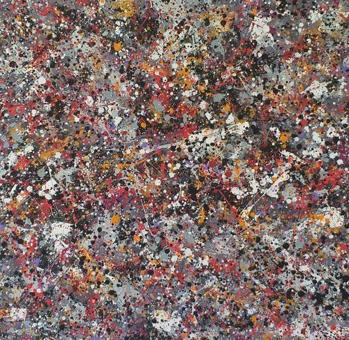 CONTEMPORARY J.POLLOCK style on CANVAS by M.Y. by Max Yaskin