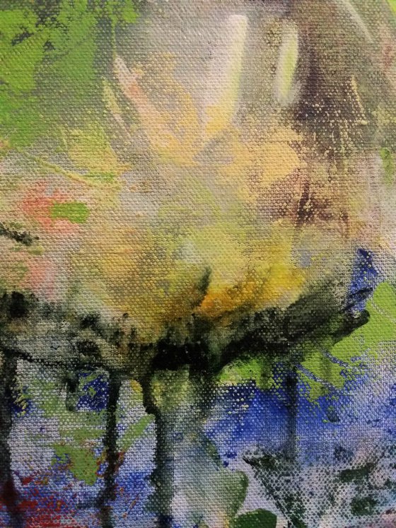 Tourments (Torments) 31.5"x31.5" | Large Abstract Landscape |