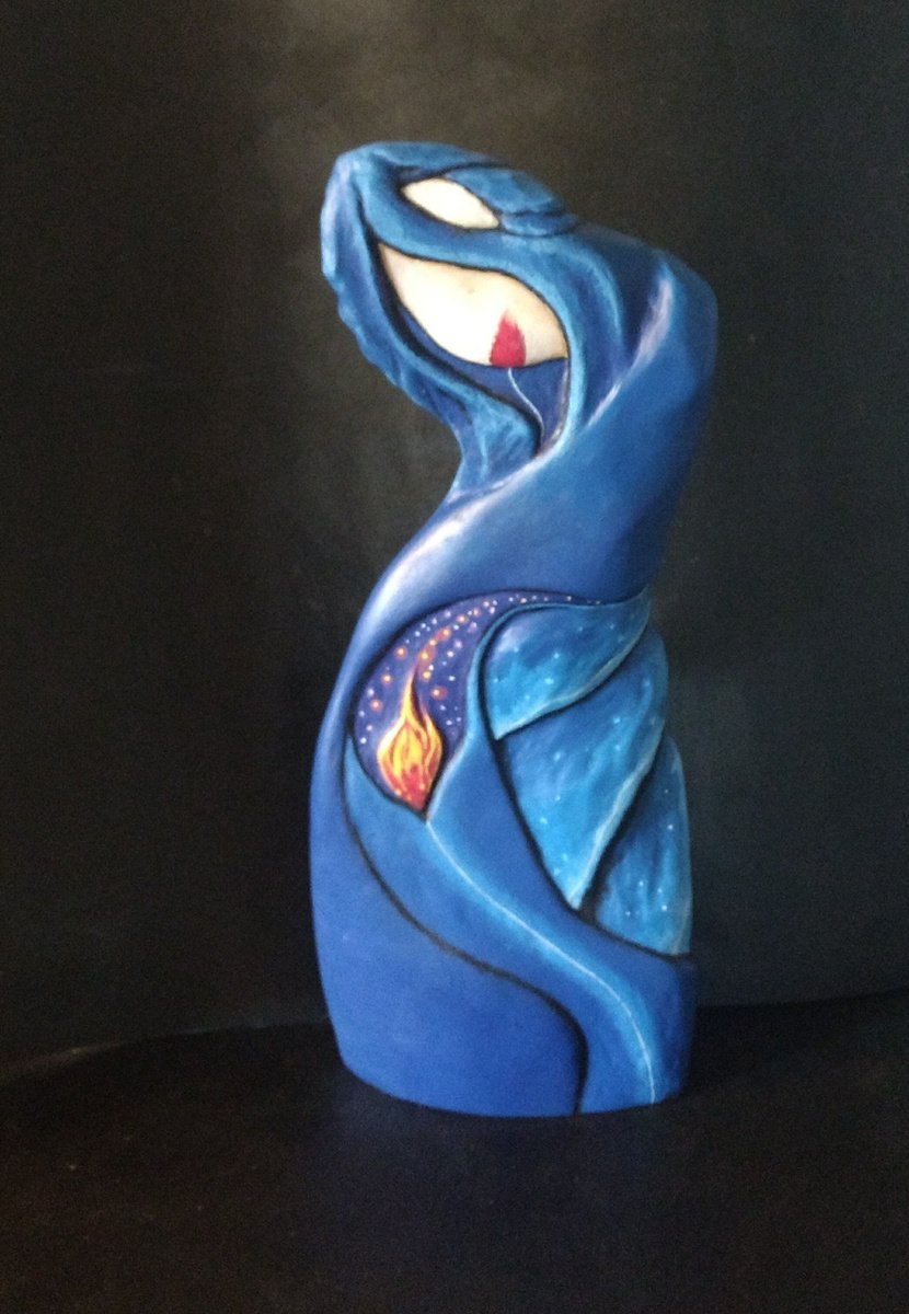 Large abstract sculpture. hand carved wood by ZheKa