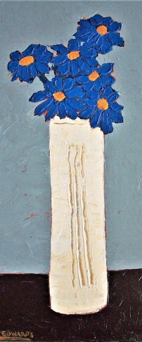 Blue Marguerites by David J Edwards