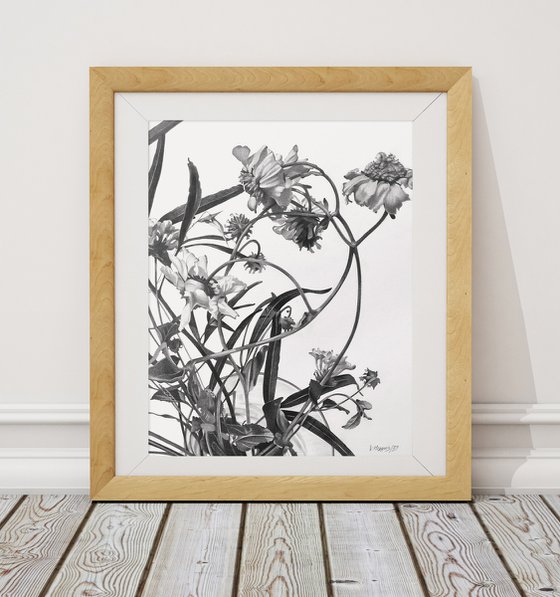 Wild Grasses and Flowers in Glass