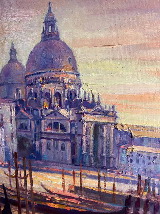 “Venice Lights” original oil painting