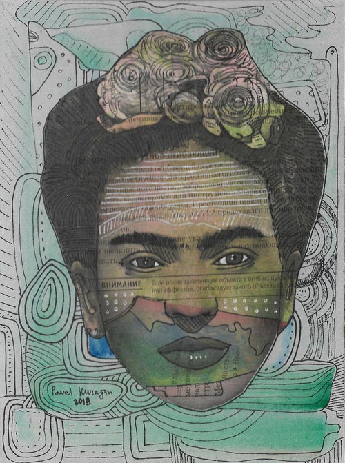 Portrait of Frida Kahlo #60 by Pavel Kuragin