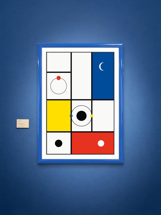 Minimal Orbits - Geometric Abstract Art Print