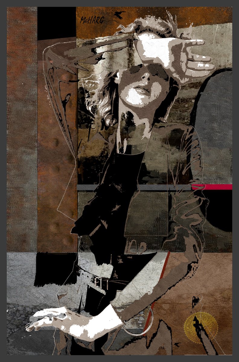 Organic Abstract Painting By Joe Mcharg, 33 X 51, Iron Maiden #6, Original Artwork