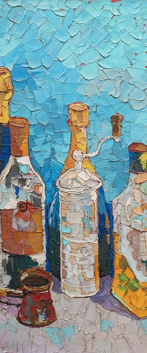 Bottles and Blossoms by Martin Mushkambaryan