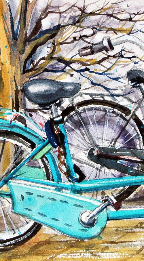 A Turqoise Bicycle by Ksenia Astakhova