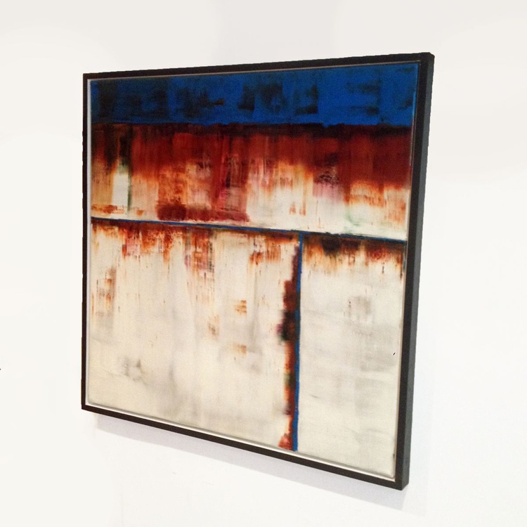 Original Abstract Painting Rusty Blue Artfinder