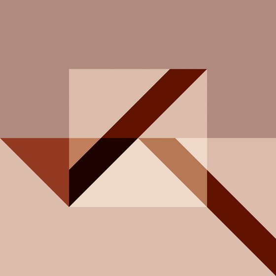 Geometric Angles With Square In Shades Of Brown