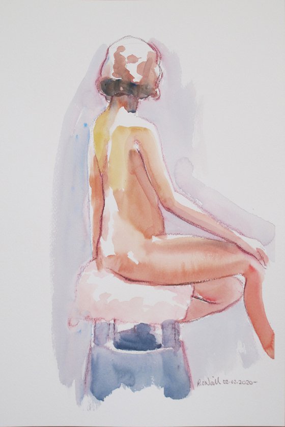 Seated female nude