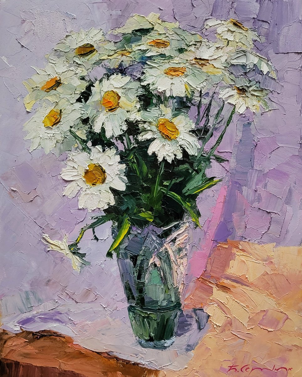 Bouquet Of Daisies By Boris Serdyuk, 16 X 20, Artwork For Sale On Artfinder