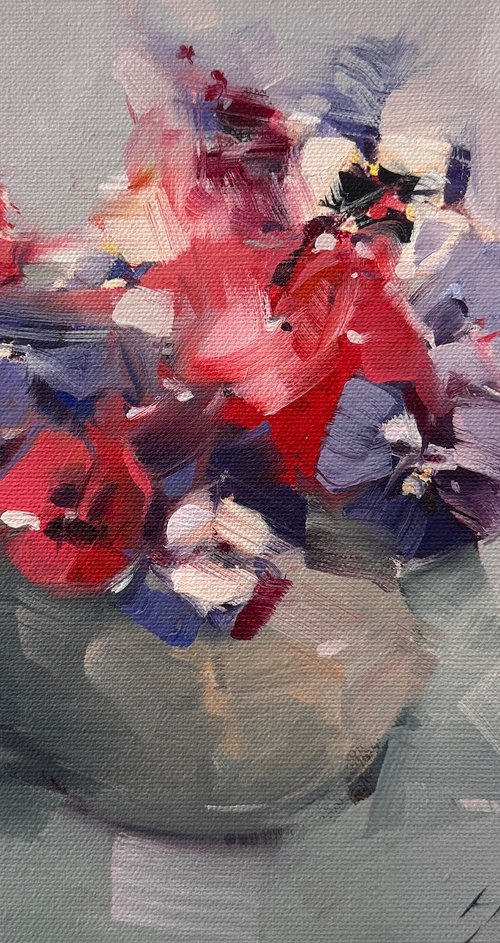 Vase of Pansies by Vahe Yeremyan
