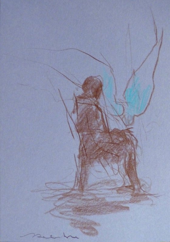 The seated figure 3, 21x15 cm
