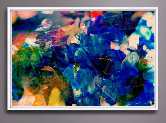 MEMORY FLOWERS # 321  (framed photo-painting)
