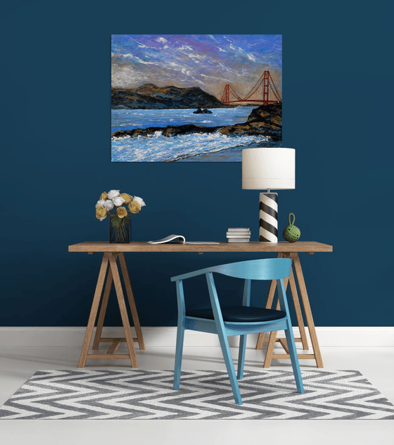 Golden Gate  ( Large 40" x 30" -102cm x 76cm )