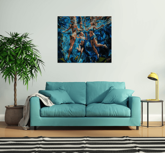 Under the water's shine