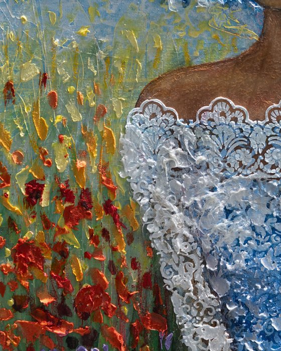 Whispers in Blue Impasto