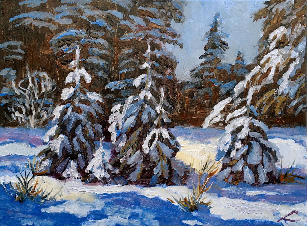 Winter trees 4 by Elena Sokolova