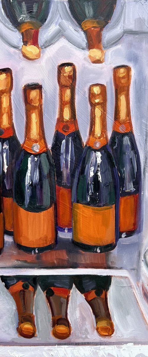 Still Life with Champagne Bottles by Victoria Sukhasyan