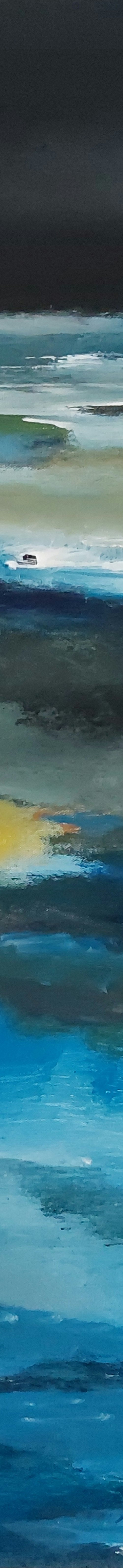 Yesterday Evening, the sea touching the beach by Nelly van Nieuwenhuijzen