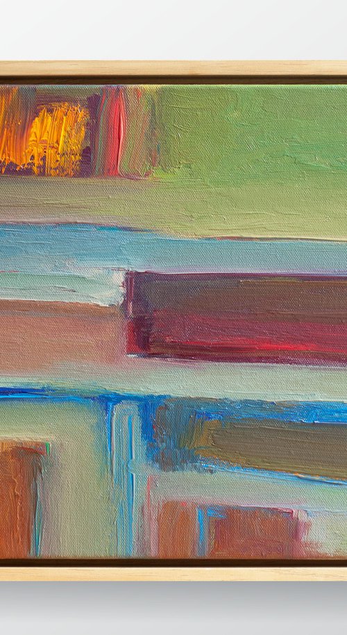 Green Sky At Dawn - Abstract Seascape by Thomas Hjelm