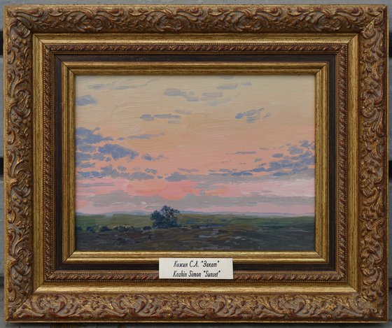 Sunset. Russian field