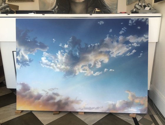 And Clouds Like Flowers Glide By (150 x 110cm)